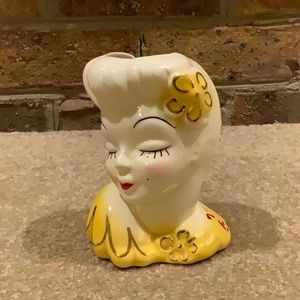 Vintage Lady Head Vase